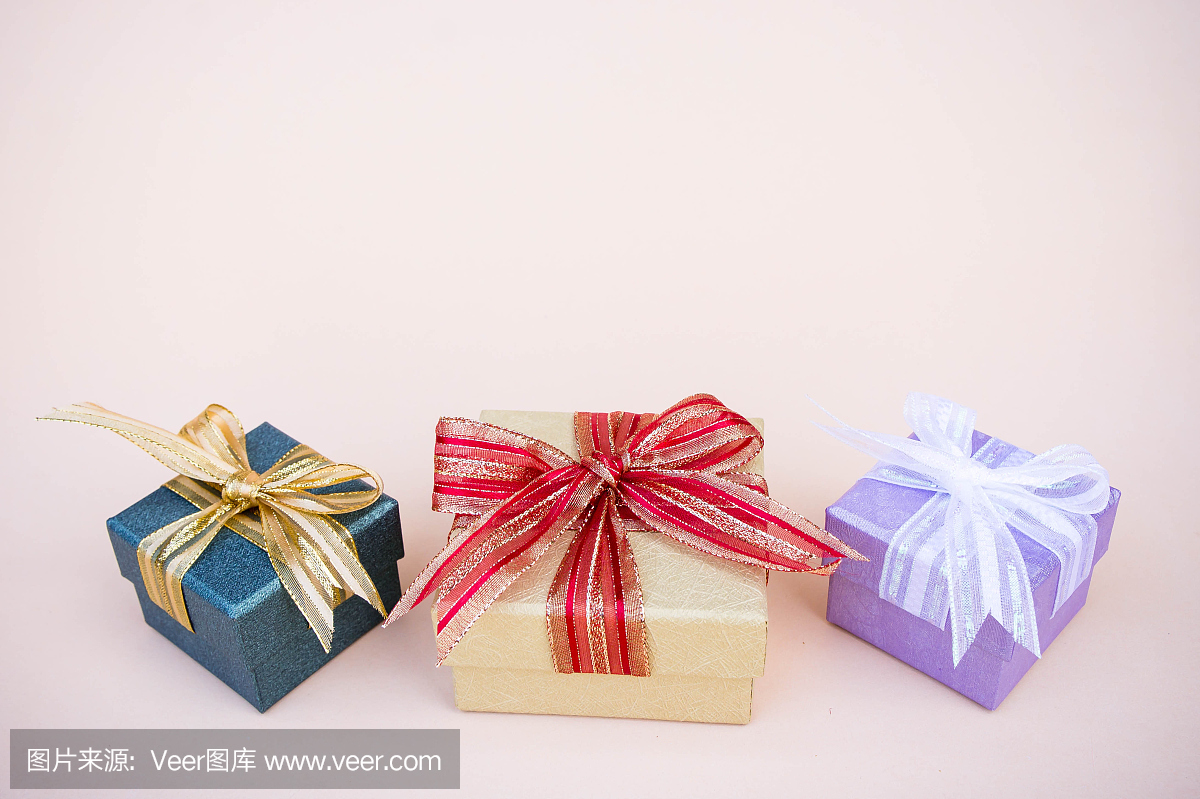 gifts box decor for new year and christmas bac