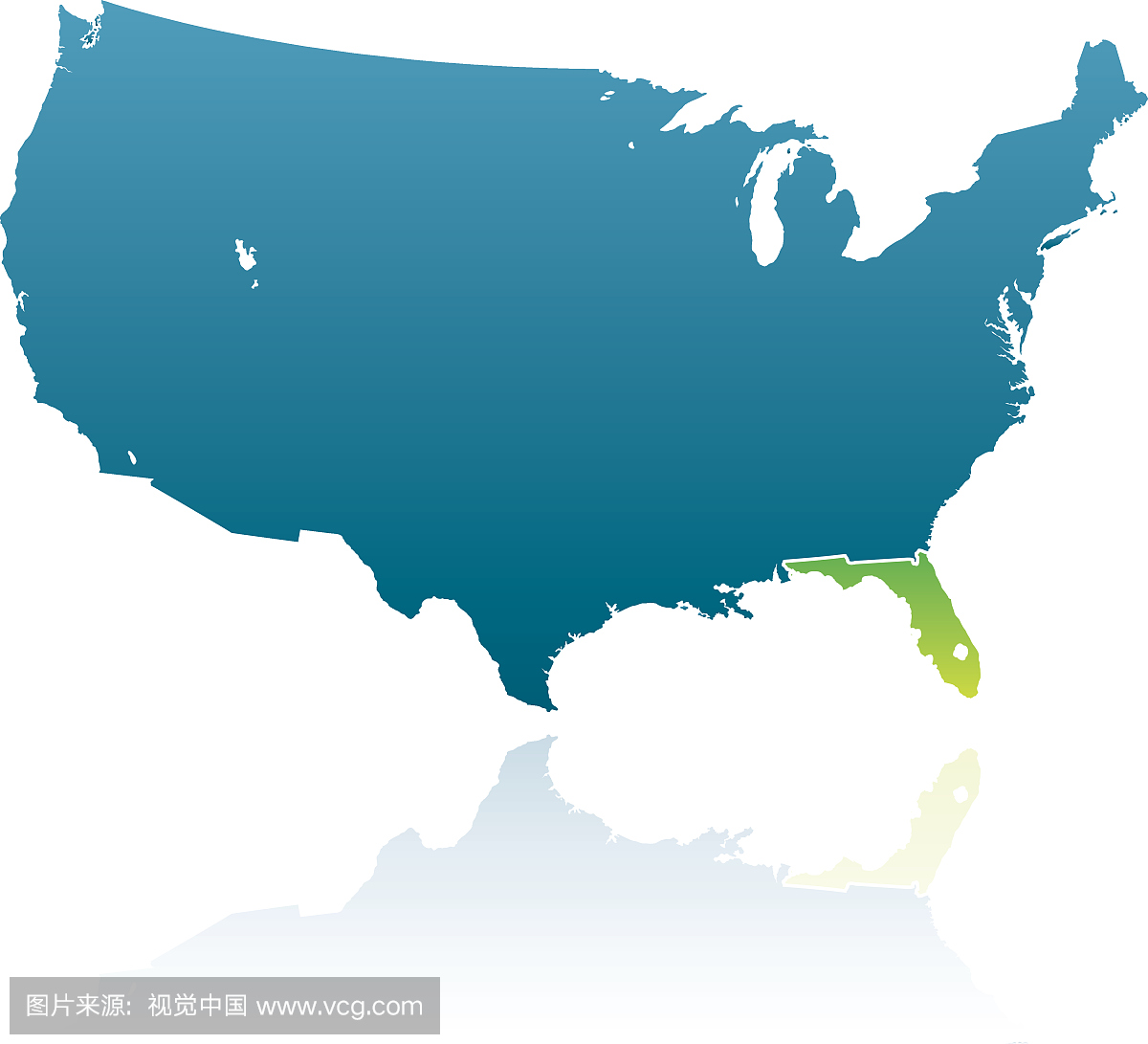 美国地图:佛罗里达州