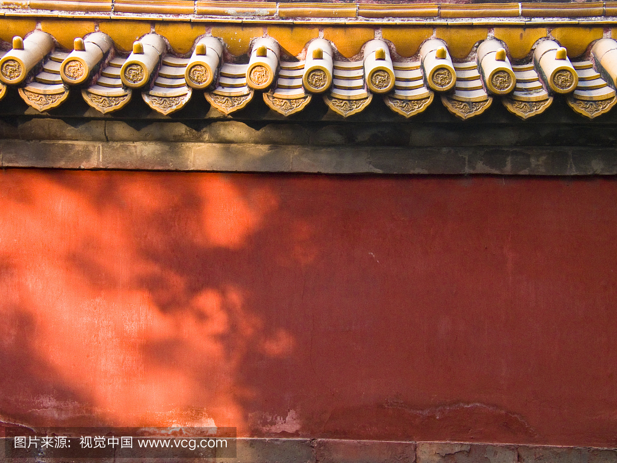 中国,北京,地坛,红墙