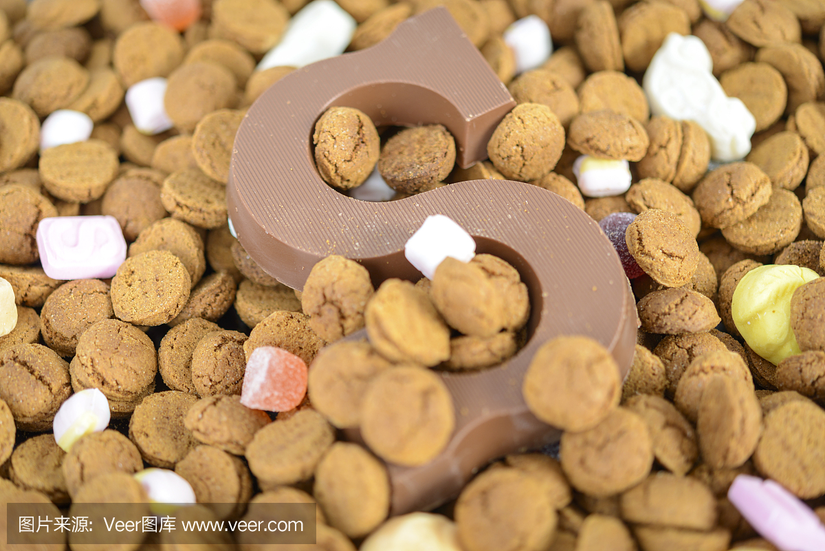 Sinterklaas或Sint Nicolaas荷兰儿童节假日pep