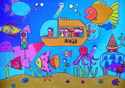 海洋世界儿童画图片_可可-62kb
