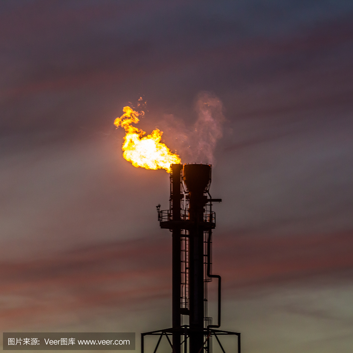 甲烷,沼气,燃烧的火炬,燃烧着的火炬