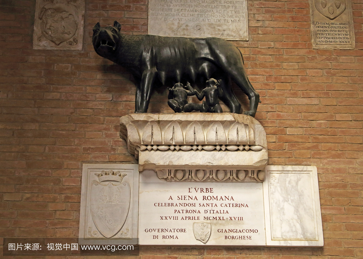 雷沃斯和罗穆卢斯正在被她的狼吞掉。