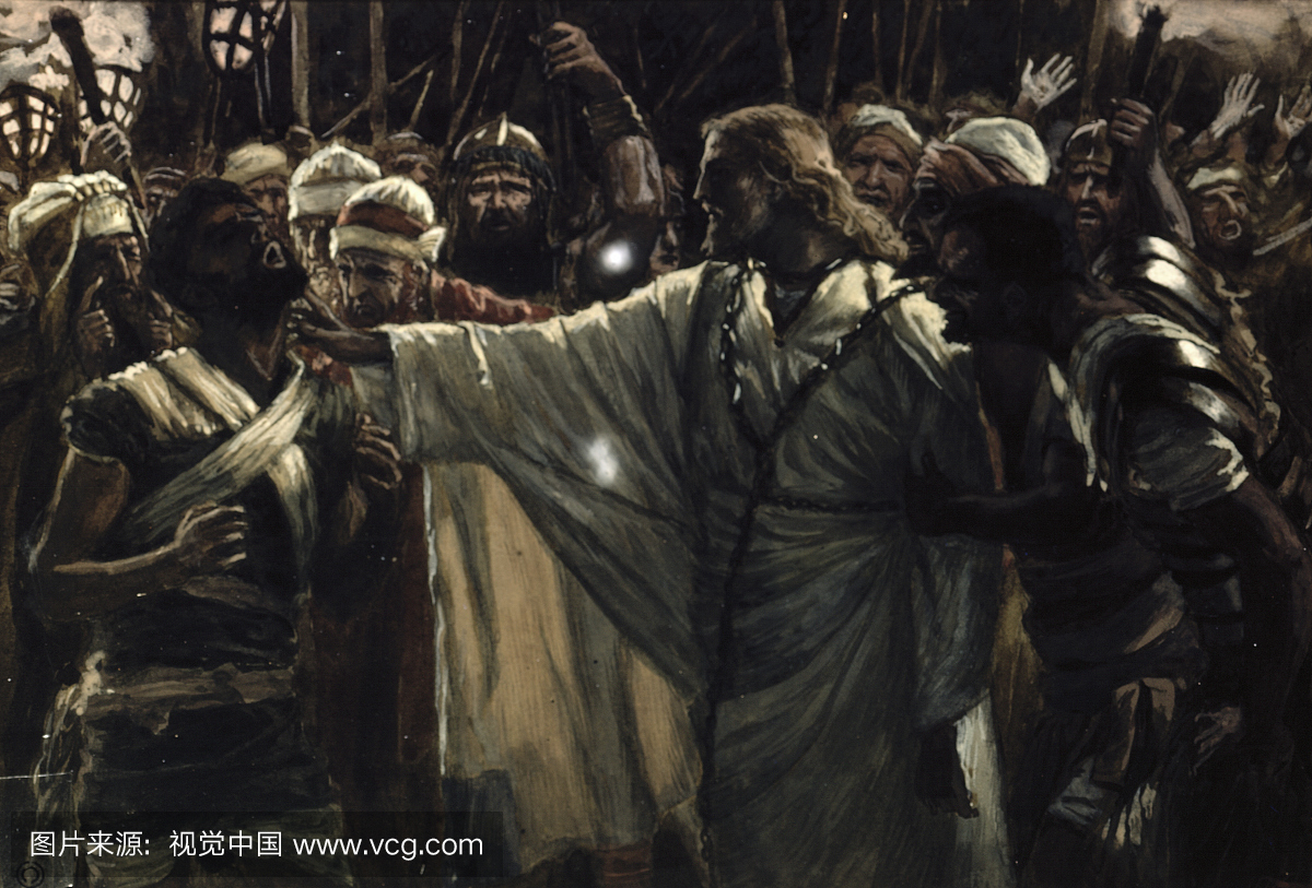 基督治疗马尔孔耳,由詹姆斯天梭绘画