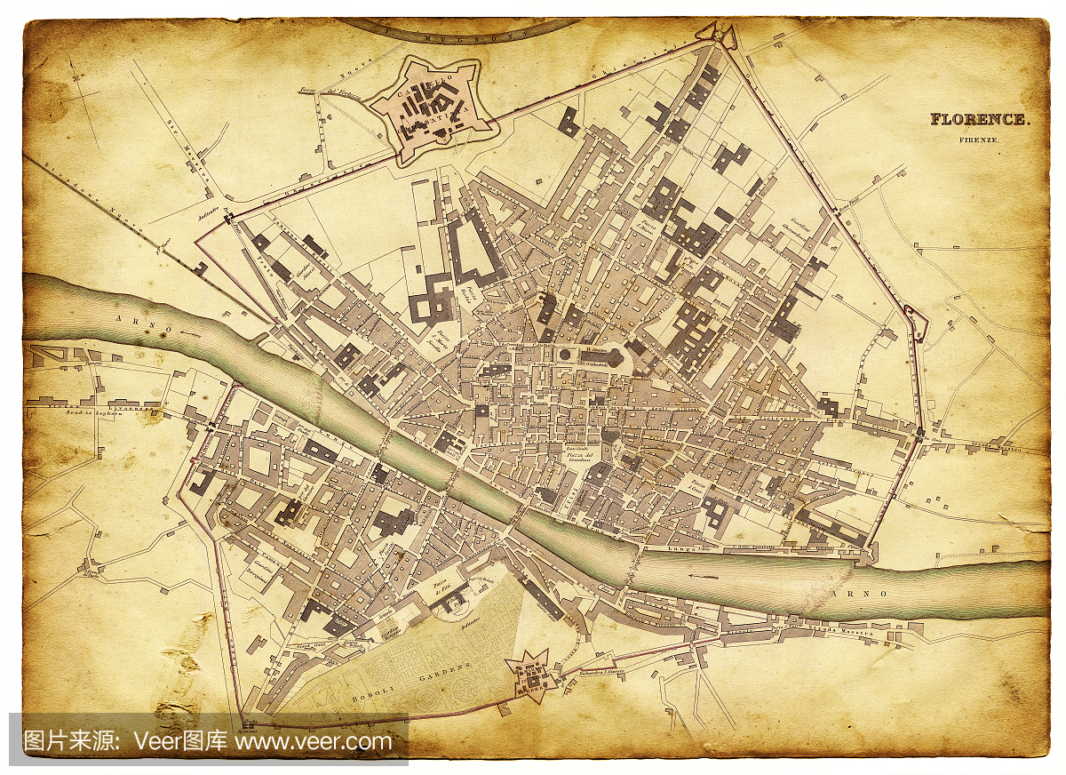 佛罗伦萨地图1835