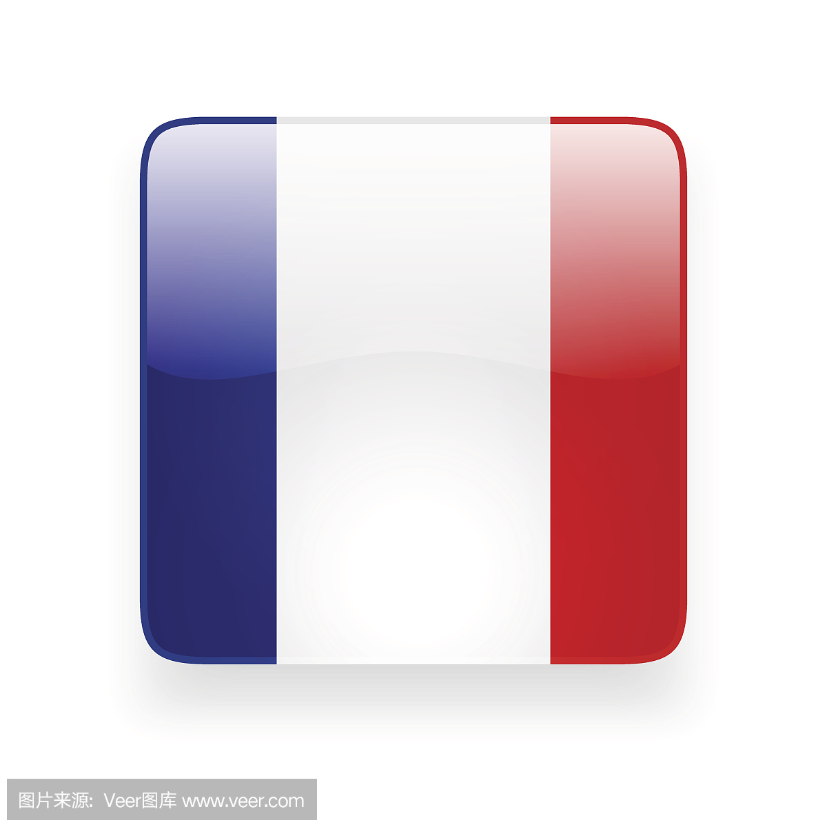 与法国国旗的方形图标