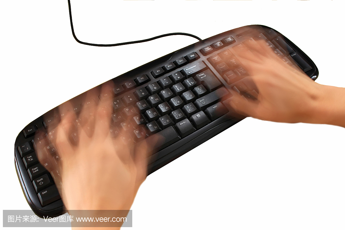 快速手写程序员在键盘上打字