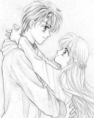 素描情侣头像|漫画人物情侣素描|动漫情侣接吻-37kb