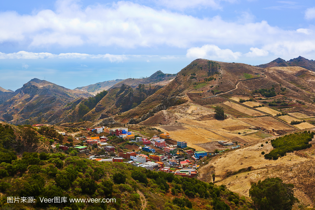 特内里费岛,特内里费市,水平画幅,山