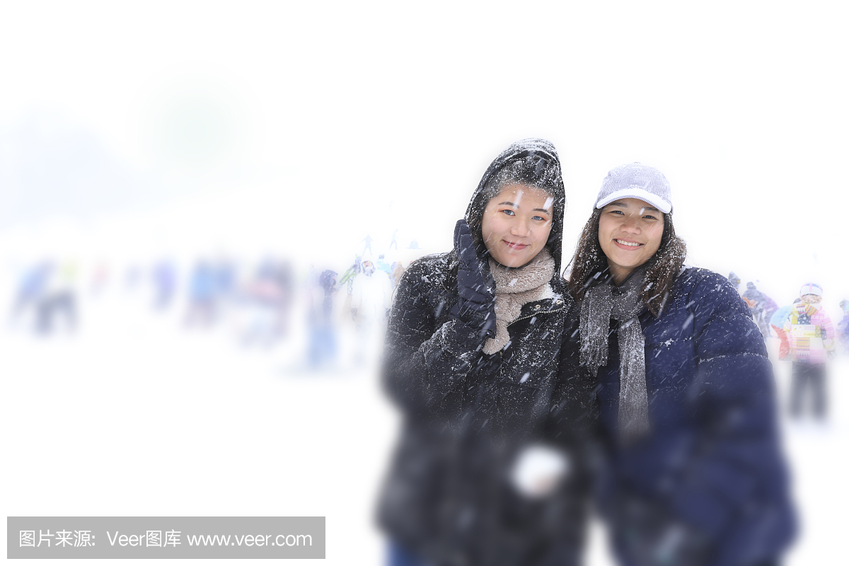 寒冷,清新,肖像,越后汤泽