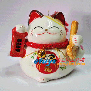 招财猫动态图片