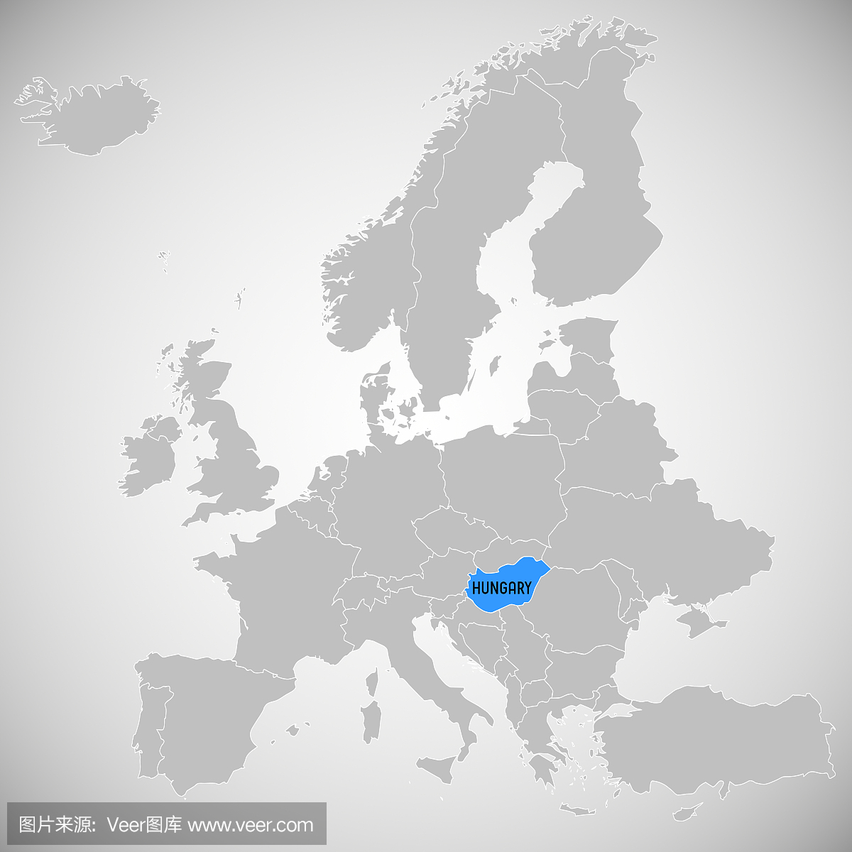 匈牙利 - 地图