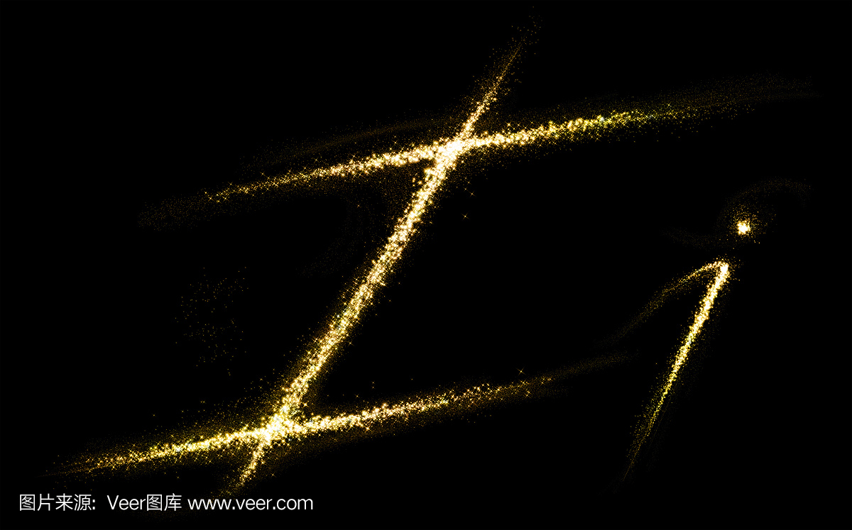 我的金闪闪的星星粉尘蓬勃发展的尾巴