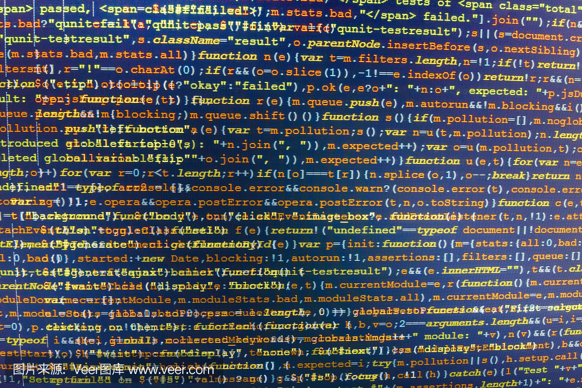 计算机上软件开发人员编程代码
