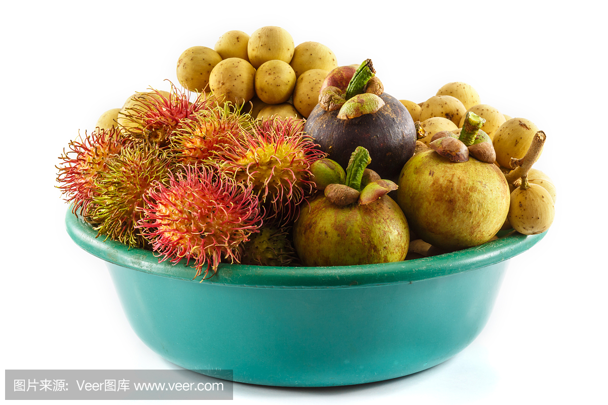 所有季节泰国水果山竹果,红毛丹和龙口