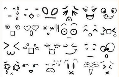 黑色可爱鬼脸表情图标模板下载(图片编号:132-117kb 20个万圣节鬼脸