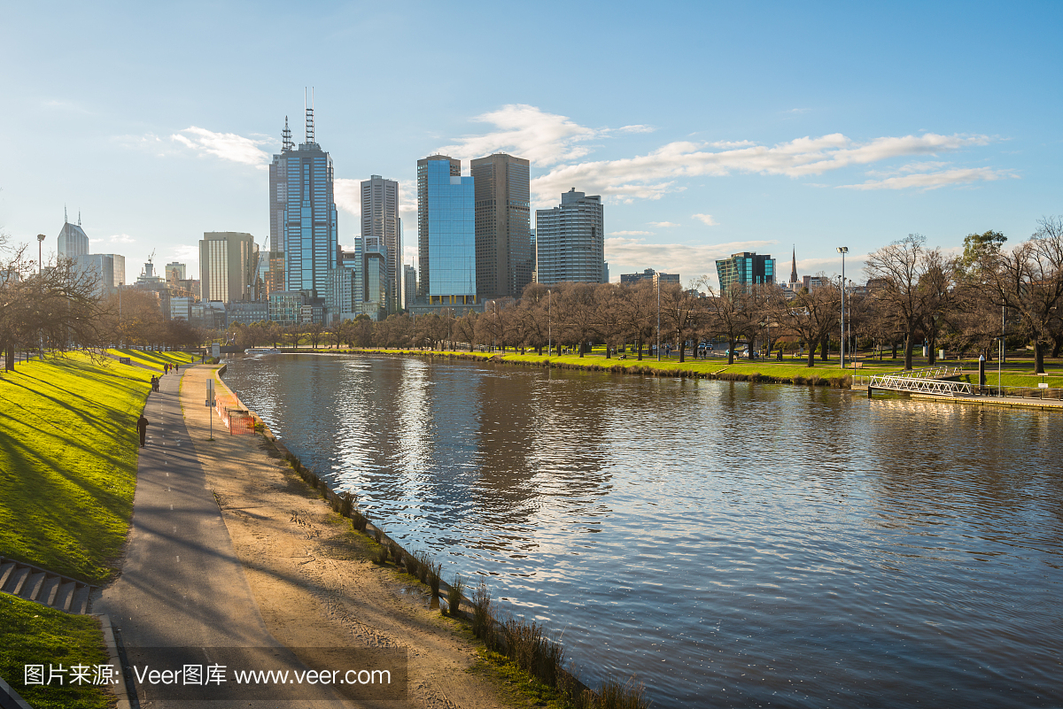 墨尔本的城市景观是维多利亚州澳大利亚世界上
