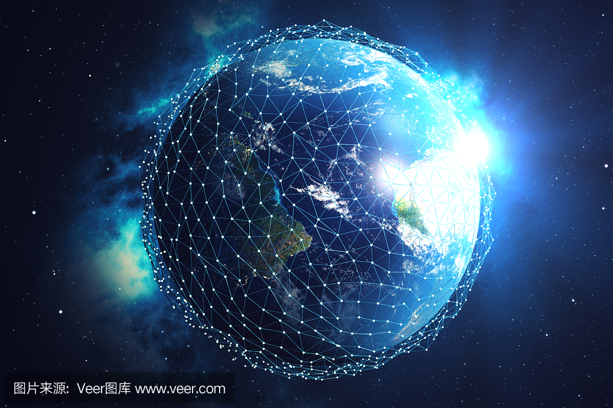 3D翻译在行星地球上的网络和数据交换在空间