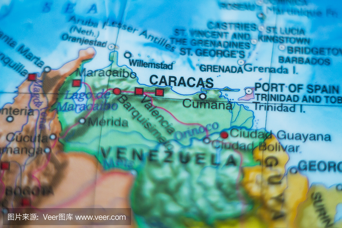 委内瑞拉国家地图。