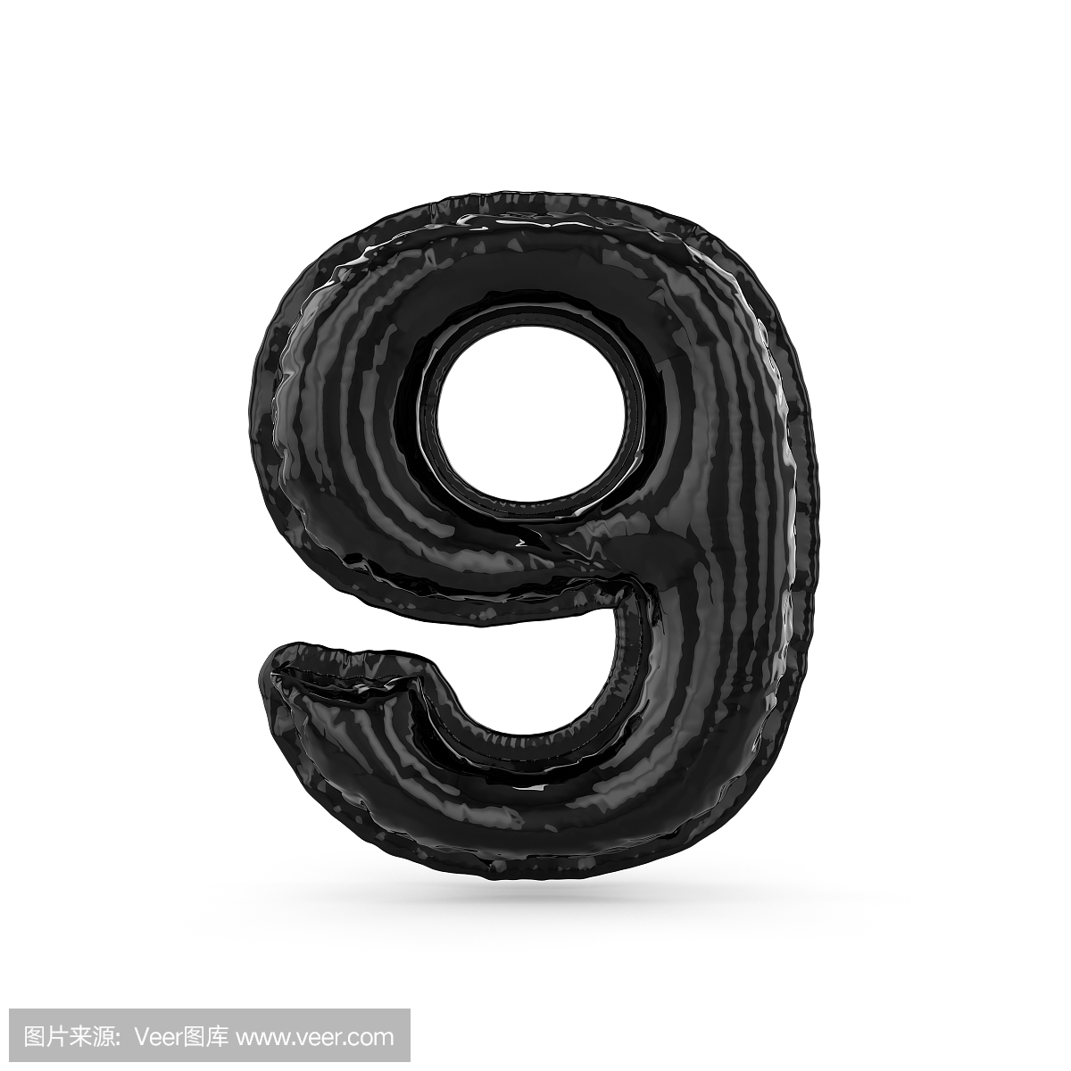 数字9,英语,单词,背景分离