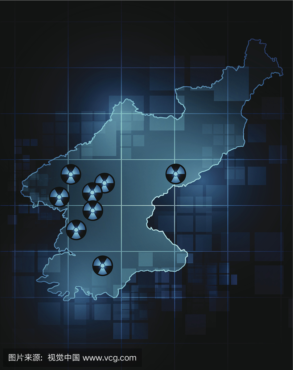 朝鲜地图 - 核地点