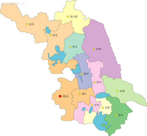 江苏区域划分简图图片