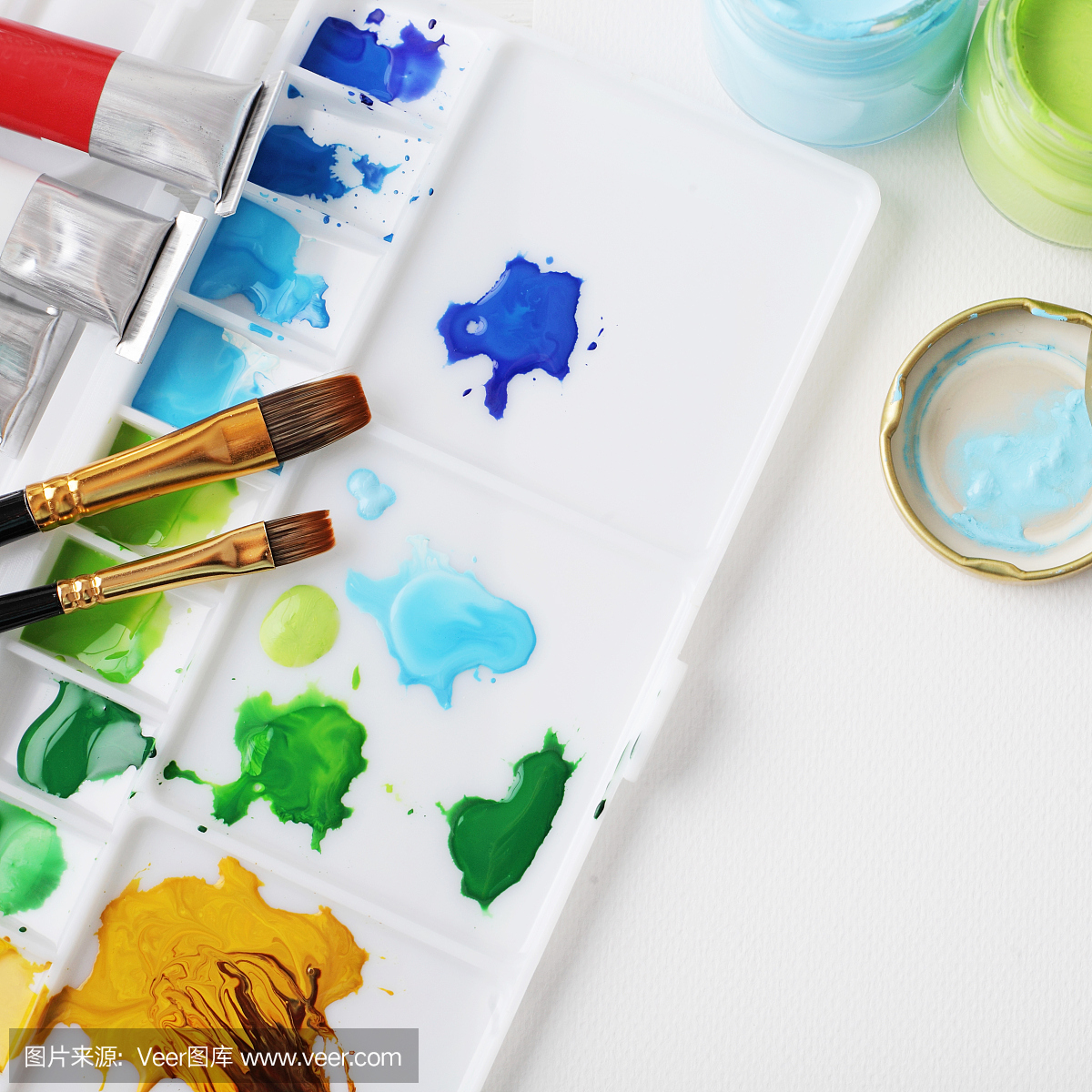 艺术家,调色板,艺术,纸板