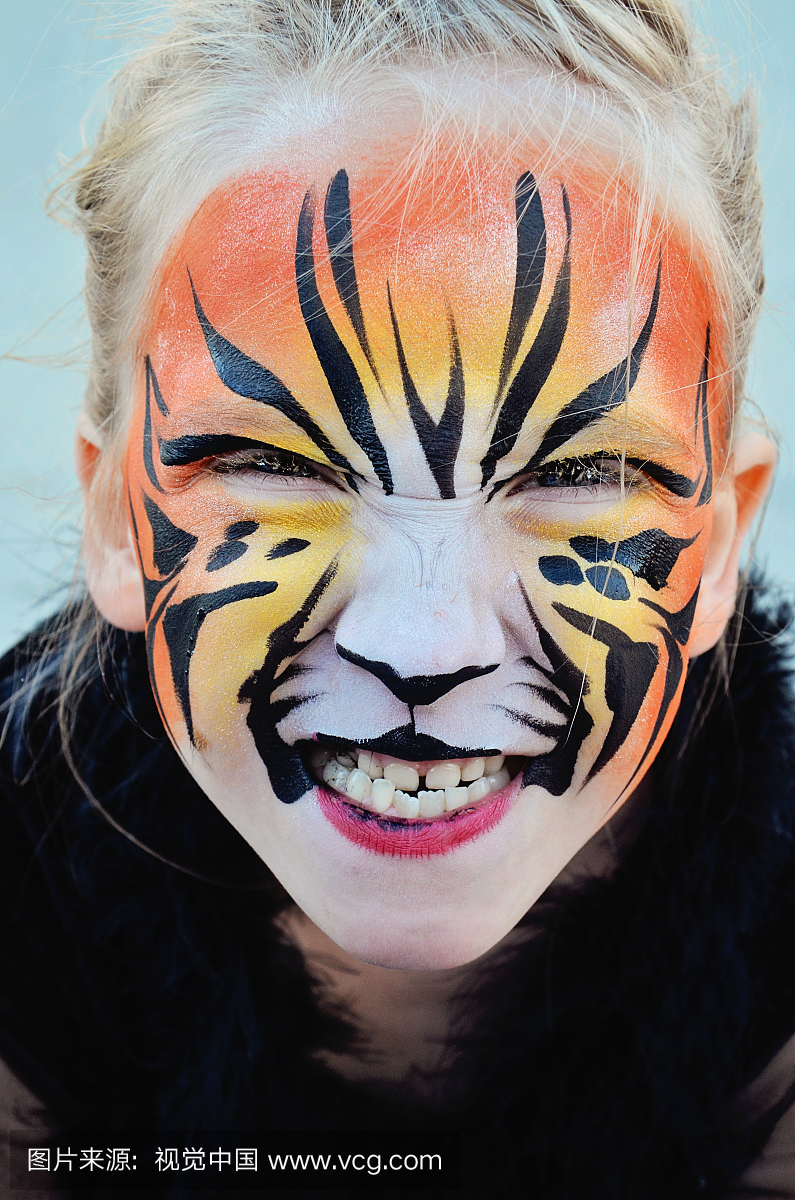 画脸,面部彩绘,油彩,脸部彩绘