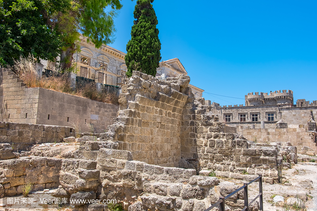 老镇。罗得岛,希腊