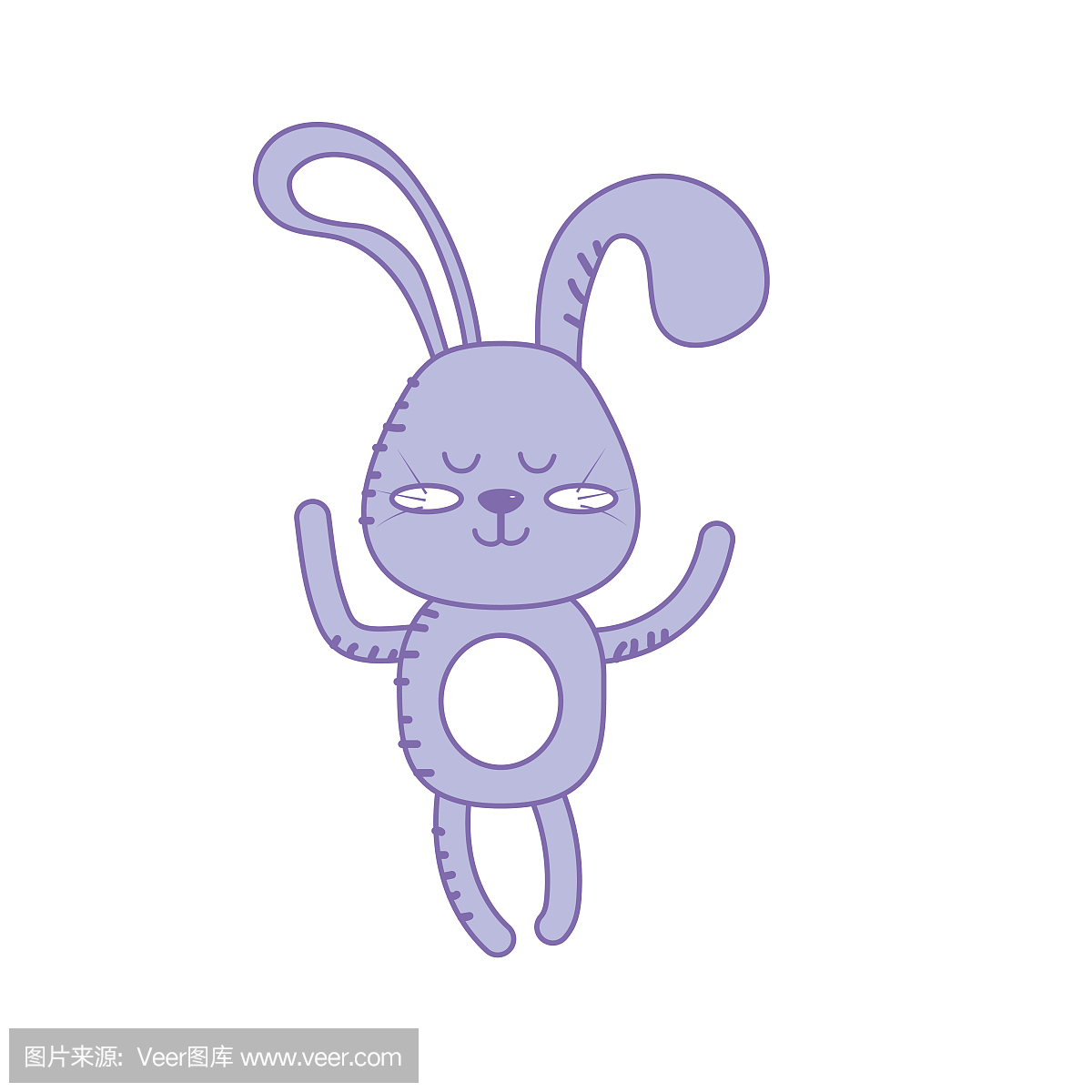 可爱的兔子男孩野生动物人物