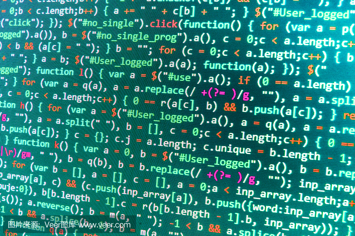 计算机上软件开发人员编程代码