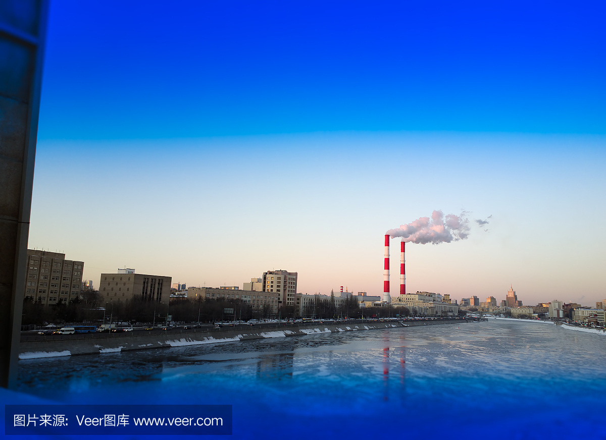 莫斯科,俄罗斯首都,烟雾,烟灰的