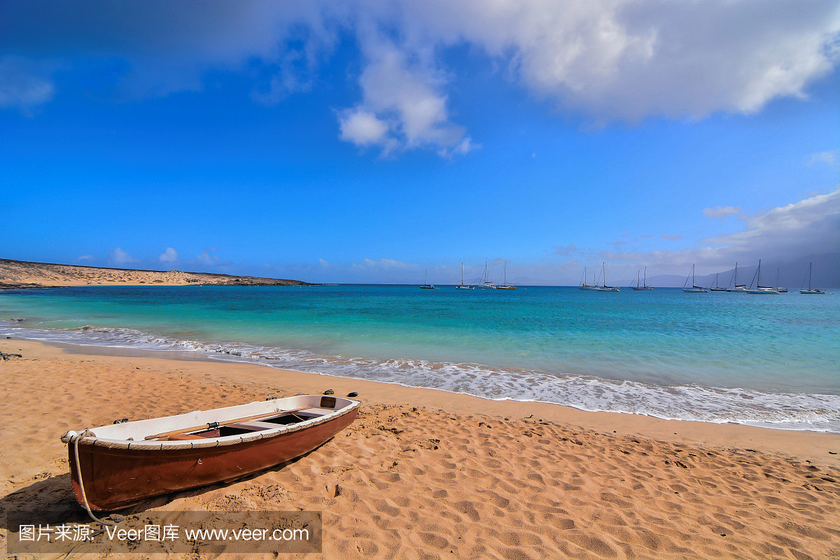 休闲船,乡村,热带气候,加那利群岛