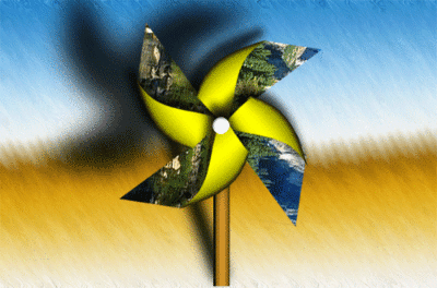 旋转风车动态壁纸