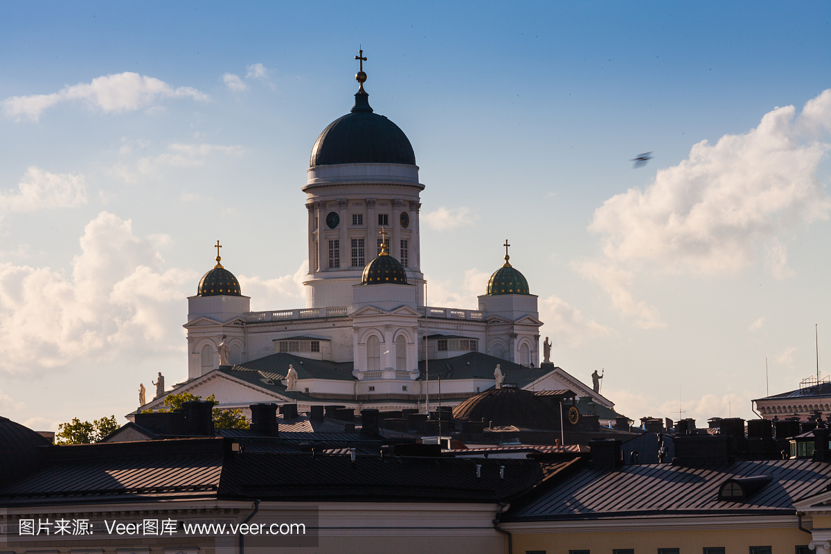 Helsinki city life. Streets, culture. Finland