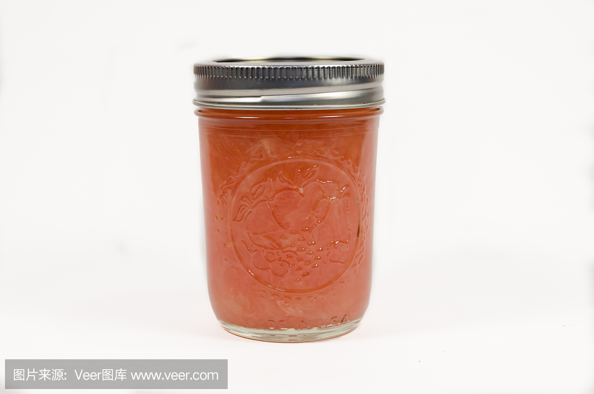 保存葡萄柚在玻璃罐中分离