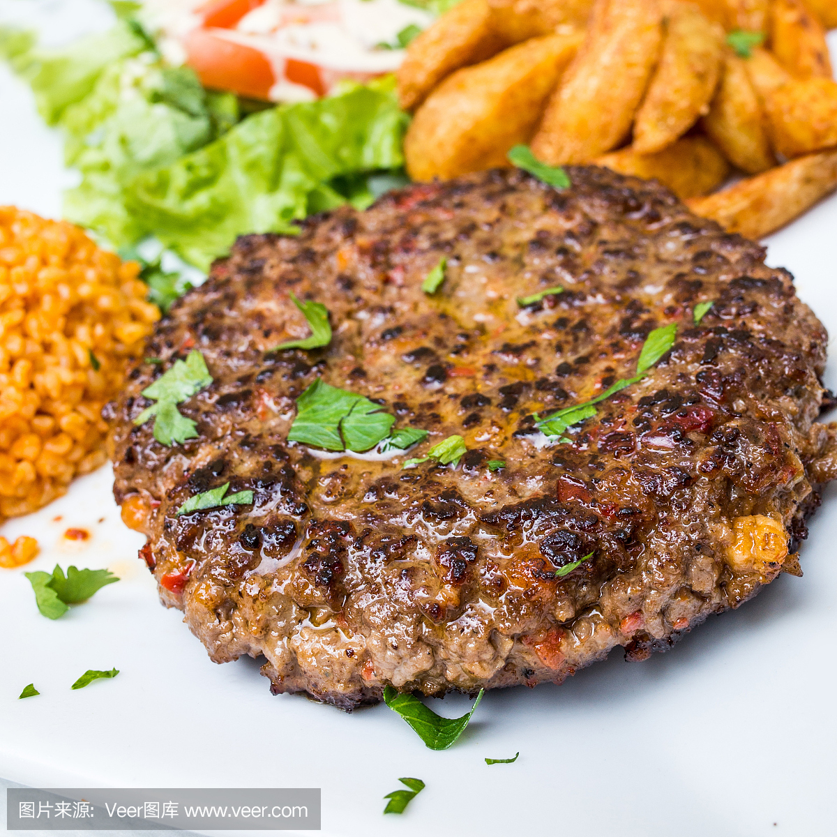格子烤肉,配方,膳食,精制土豆