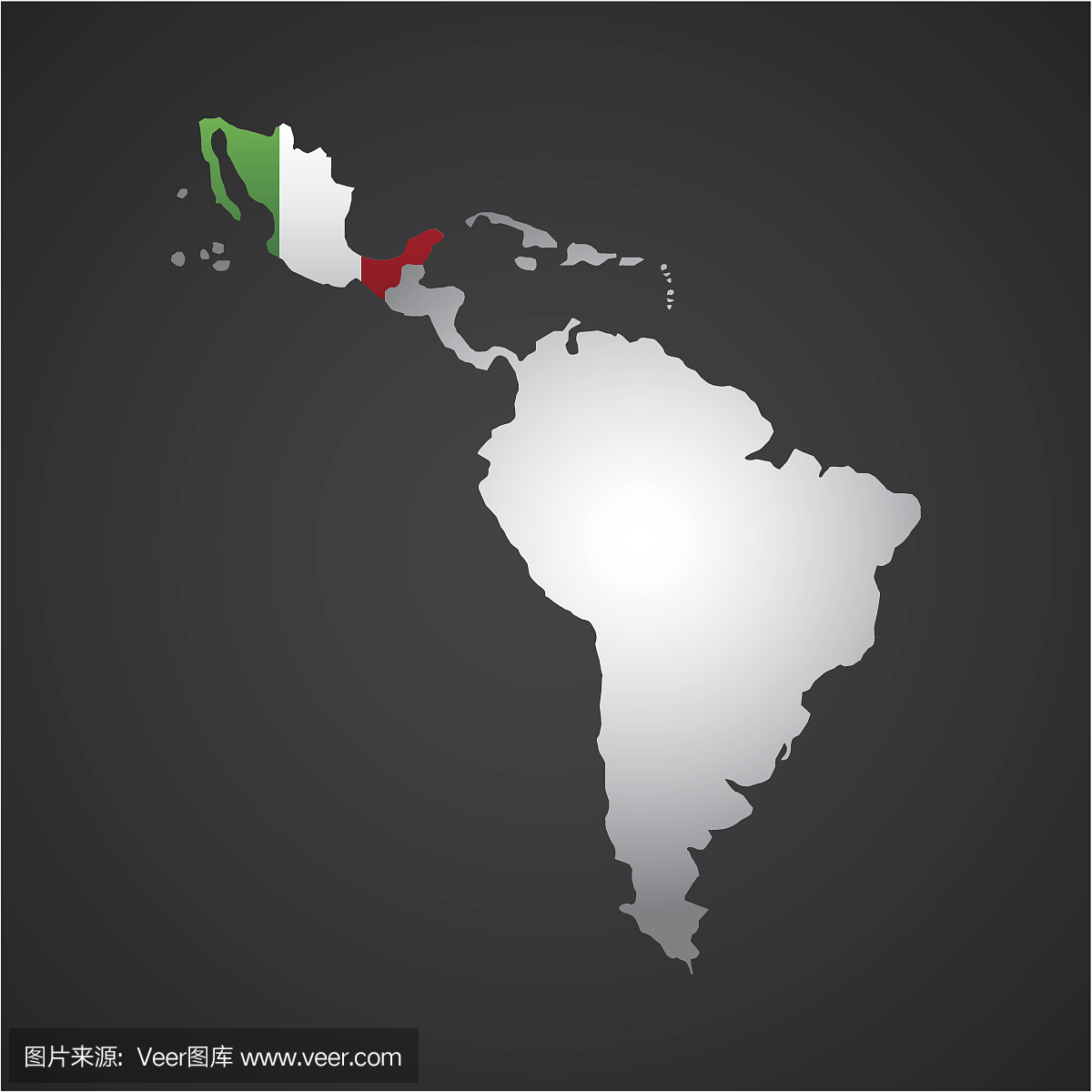 拉丁美洲地图