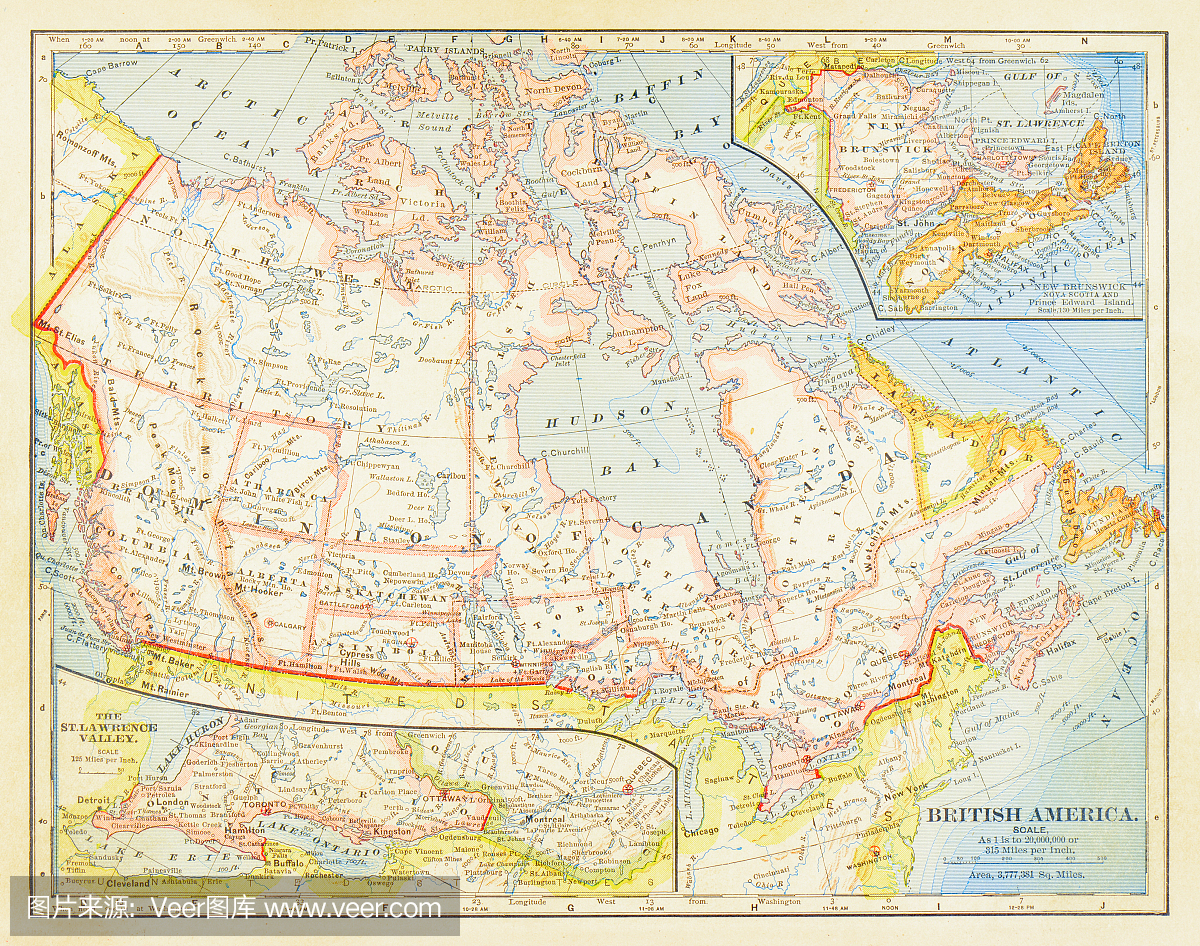 加拿大地图1883 Dominion