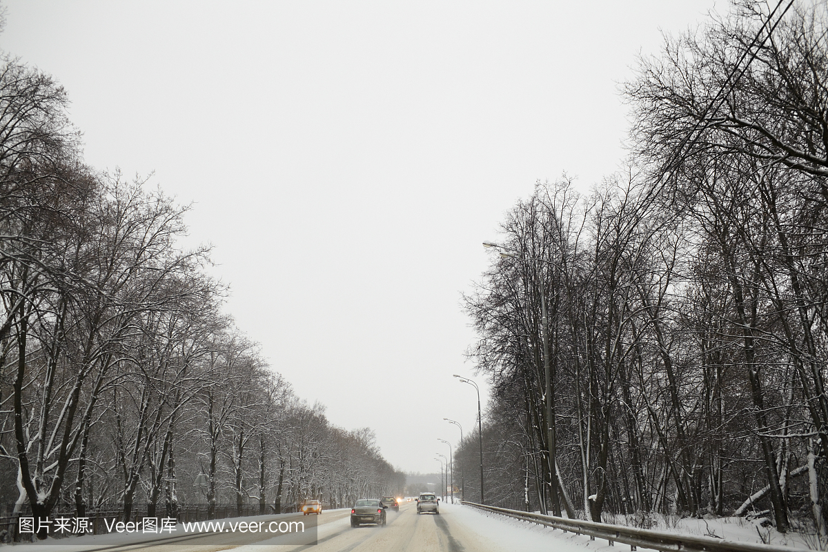 水平画幅,雪,东欧,运输