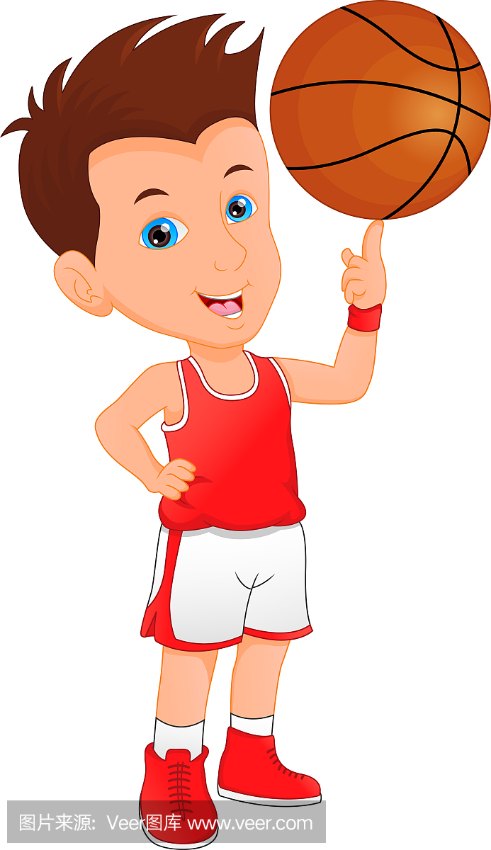 男孩篮球运动员