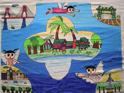 放飞中国梦儿童画