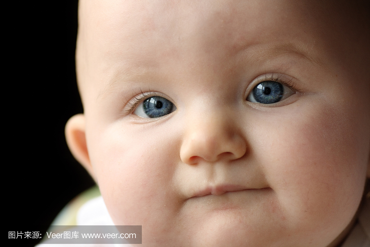 美丽的宝宝,蓝色的眼睛