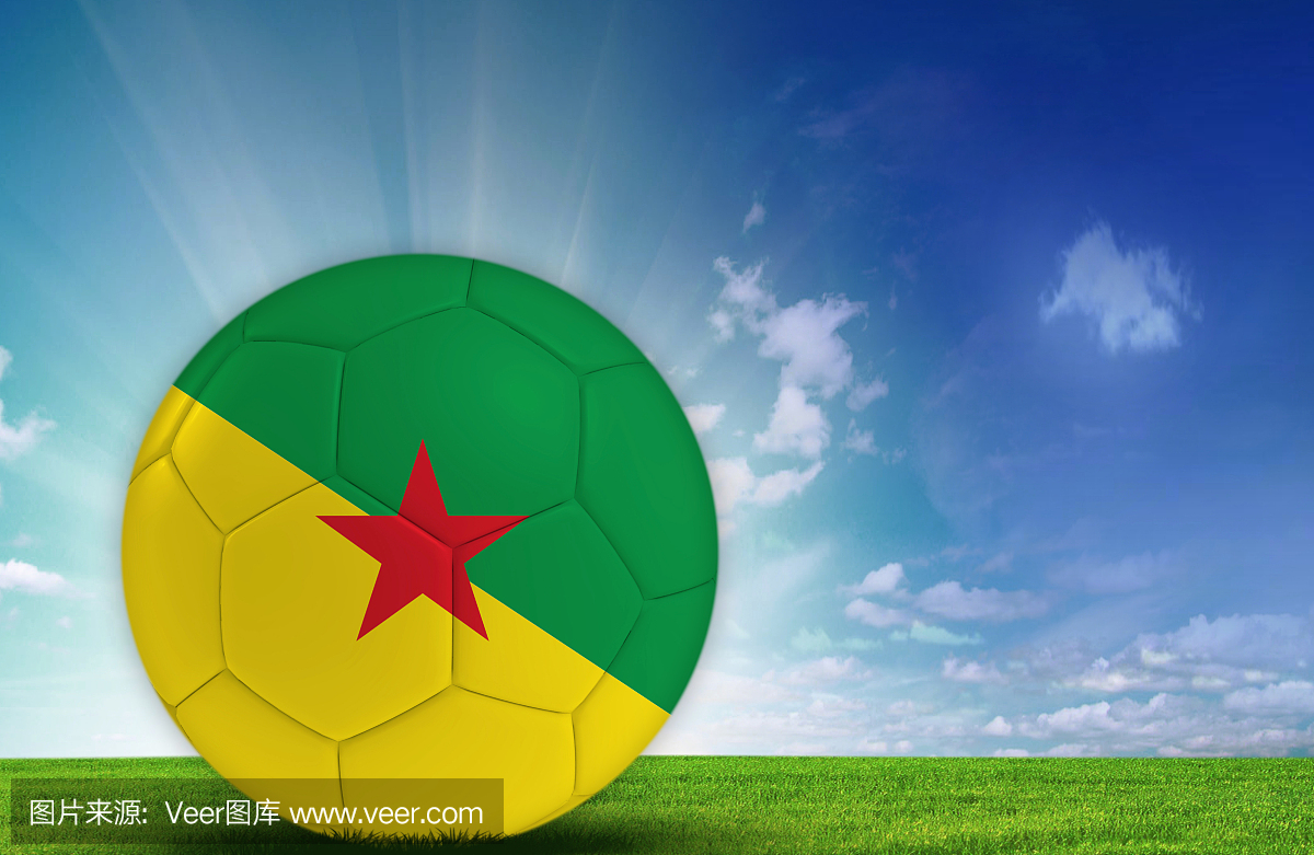 足球与法属圭亚那国旗