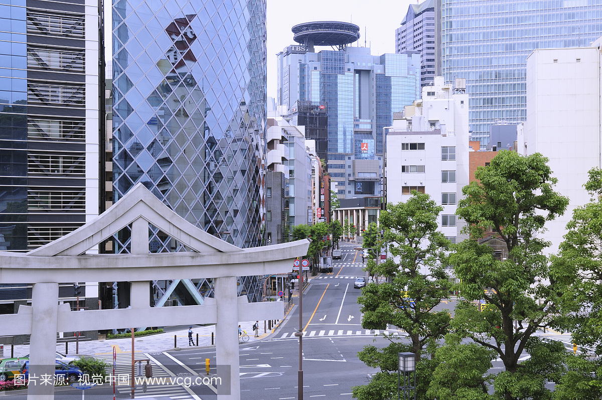 日本东京都港区的城市景观