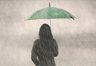 伤感雨天图片