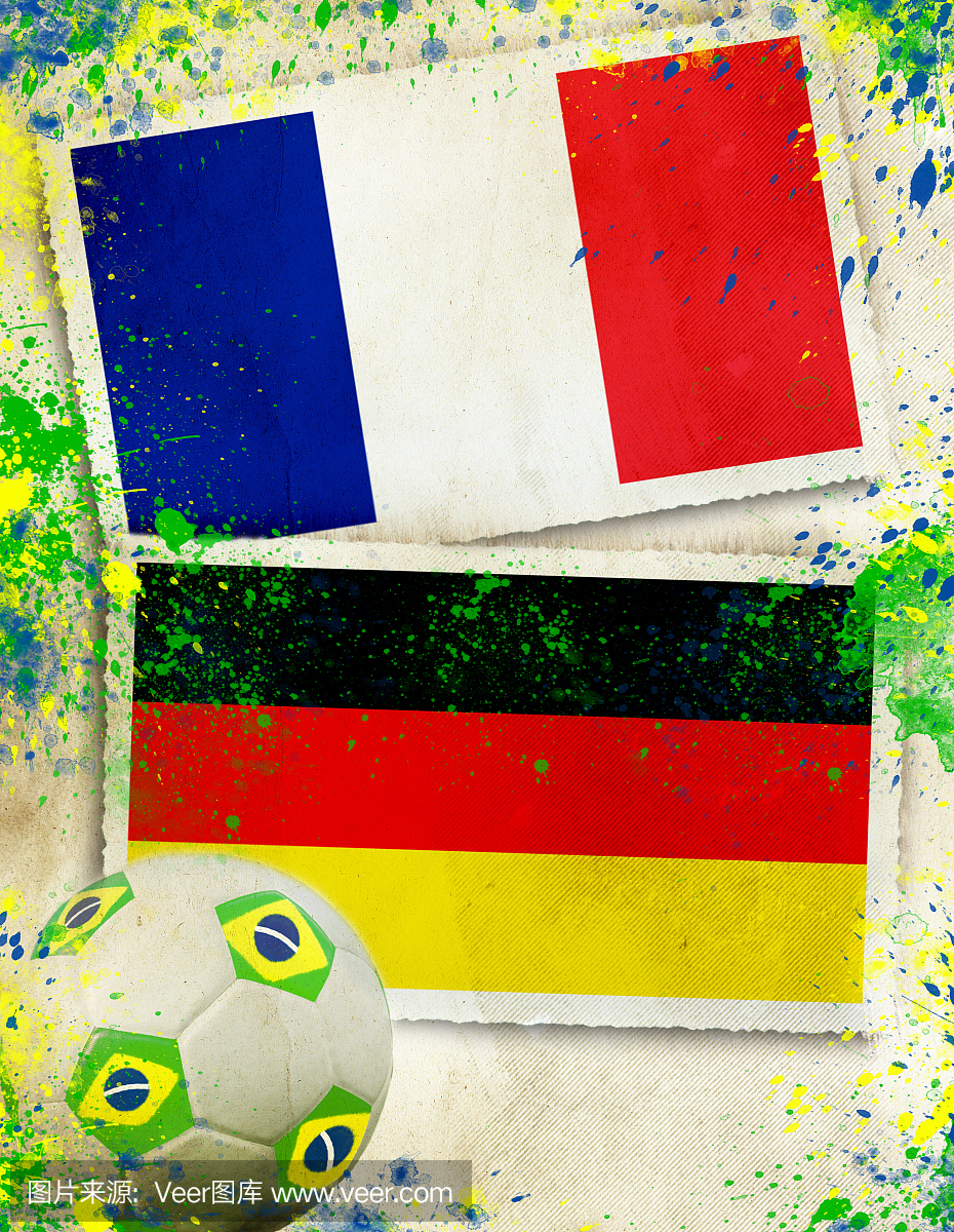 法国vs德国足球概念