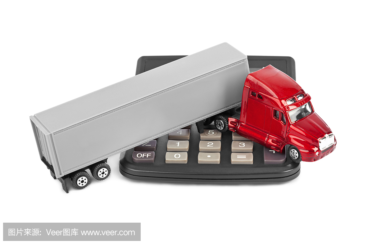 计算器和玩具卡车车