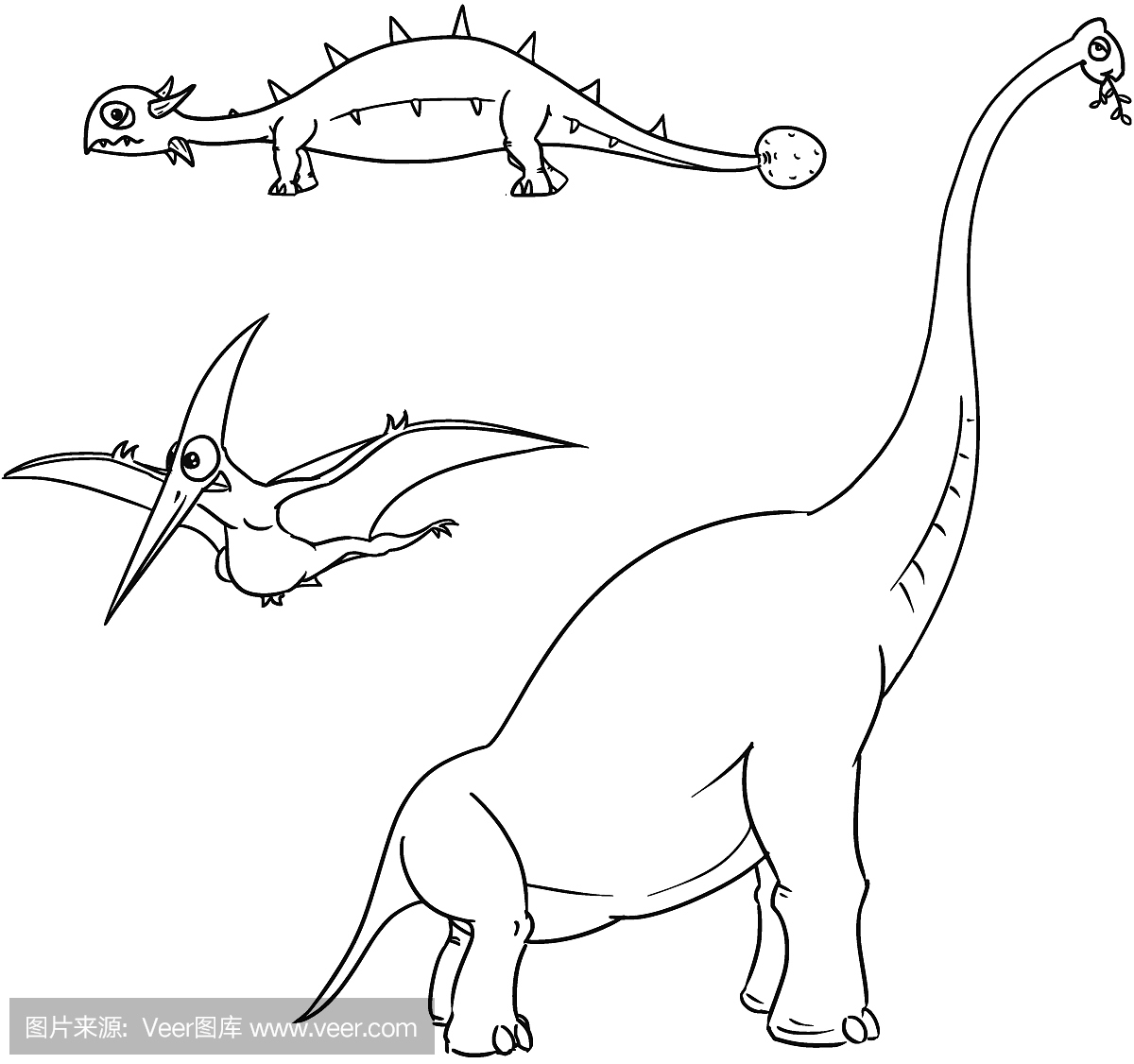 卡通矢量集01古代恐龙怪物