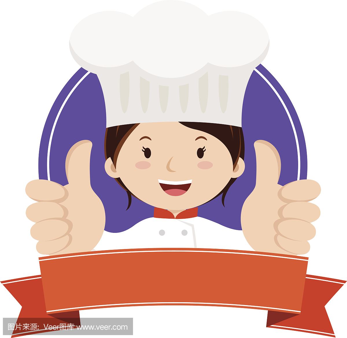 美女女顶级竖起大拇指橙色裙厨师 美女女顶级竖起大拇指橙色裙厨师